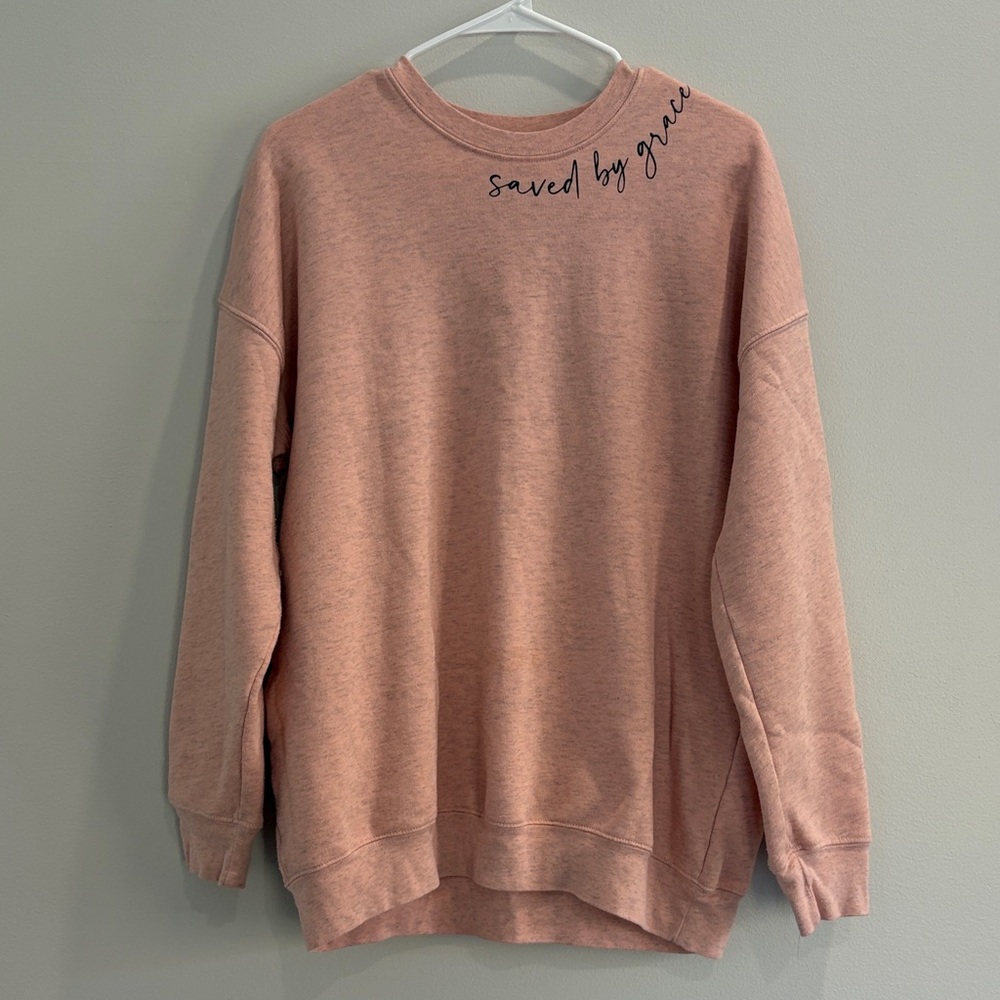Saved by Grace Women's Blush Crew Neck Sweater